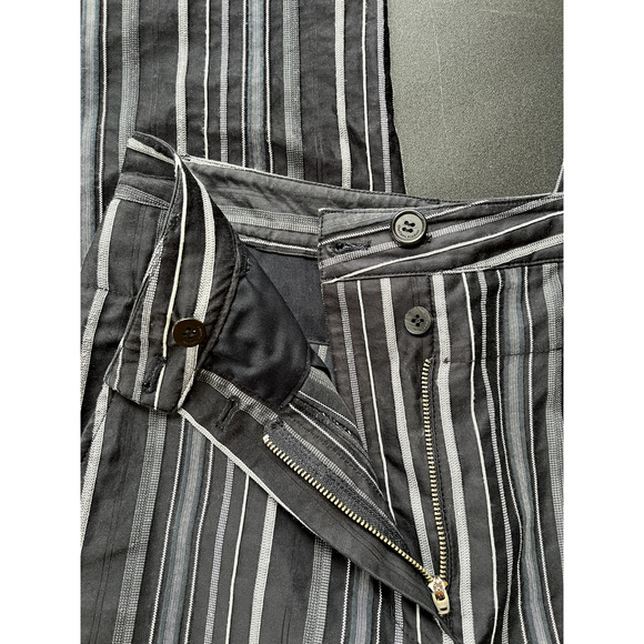 TheOpen Product Striped High Waisted Trousers Pants Slacks 27 Waist Quiet Luxury - Picture 8 of 16